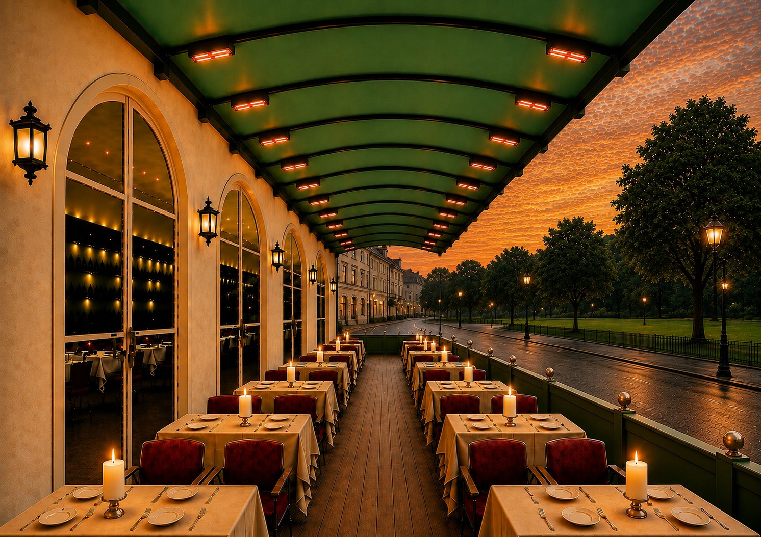 Terrasse am Abend