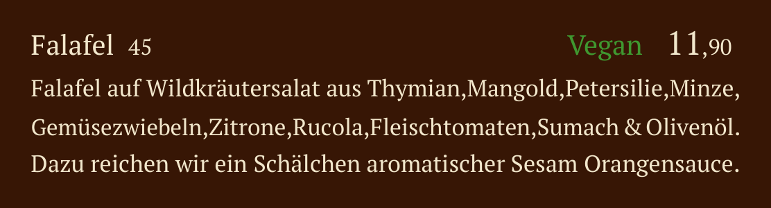 Qadmous Speisekarte – Warme Mezze